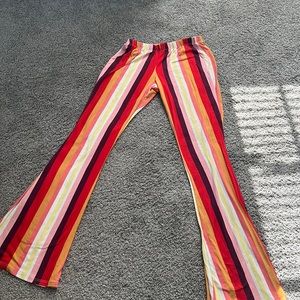 rainbow flare leggings